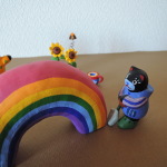 くまの夏休み　虹とひまわり
