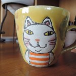 外山亜基雄さんの猫のマグカップ