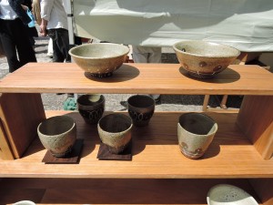 徳島の綿摘み陶房さんの可愛いブース風景