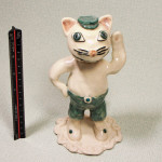 岡田育子さん　陶器人形　少年ネコ　やあ！
