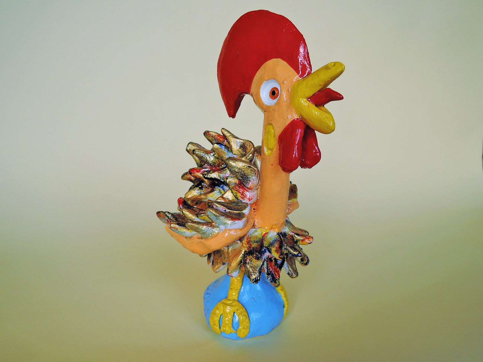 ポルトガル陶器　幸運の雄鶏ガロ　ネルソンオリヴェイラ作品