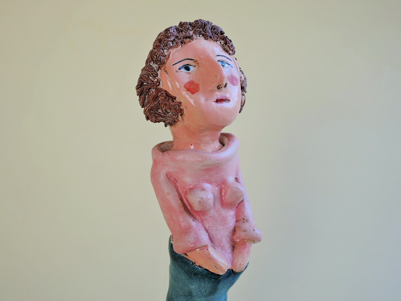 ポルトガル陶人形　妊婦さん　Joao Ferreira作品
